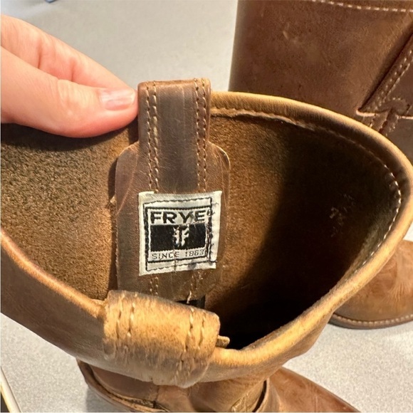 FRYE tall harness boots rustic size 6 - Picture 7 of 12